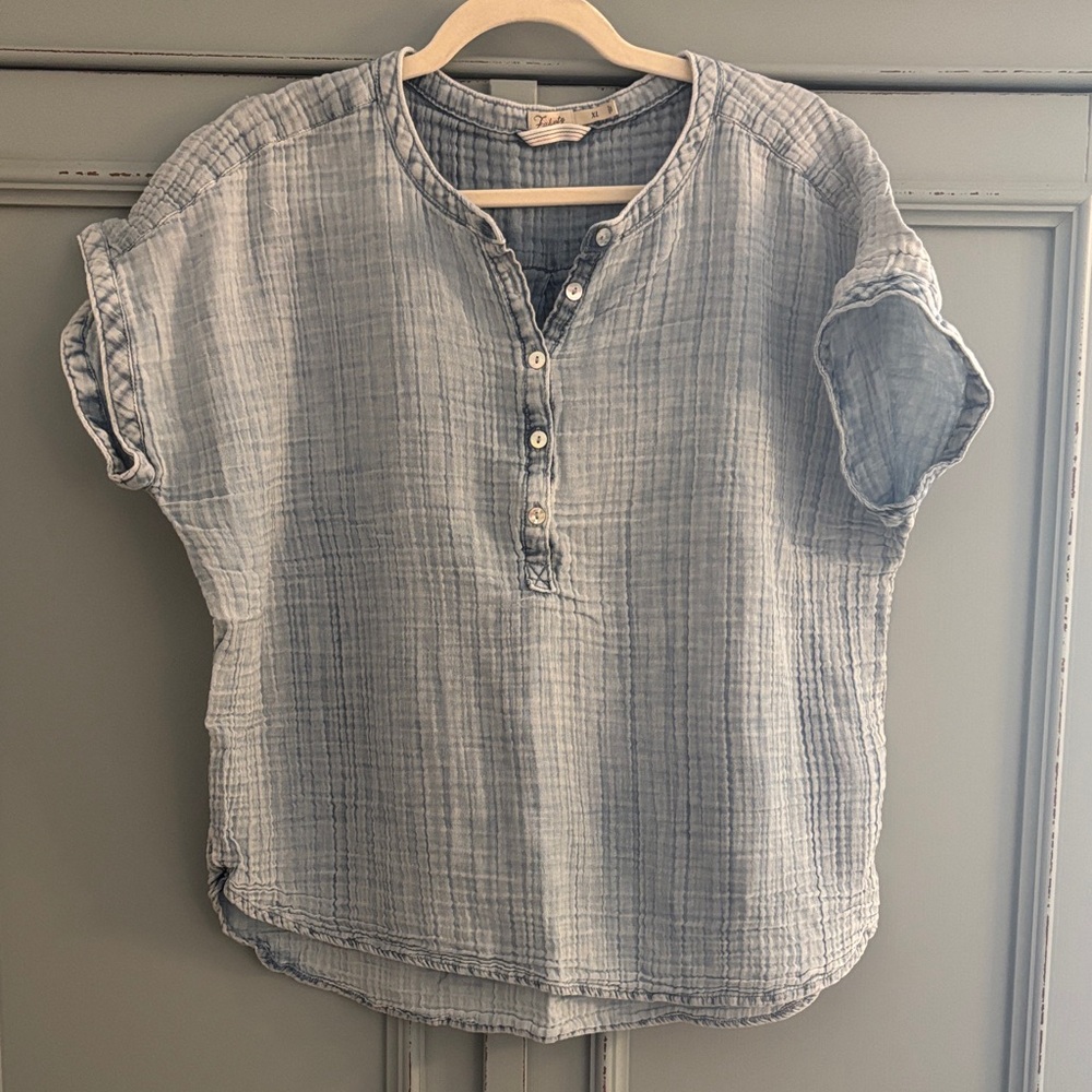 Faherty crinkle cotton shirt